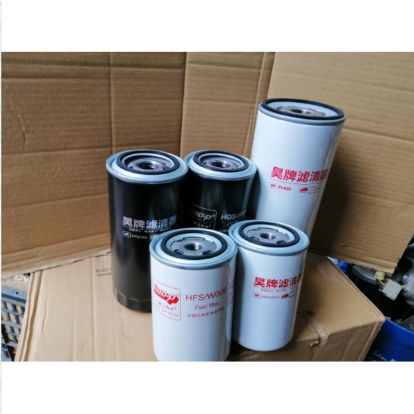 Combo lọc nhớt + lọc Diesel Howo 380 máy điện VG1092080052 (PL421), VG1092080009 (WDK999/1), VG61000