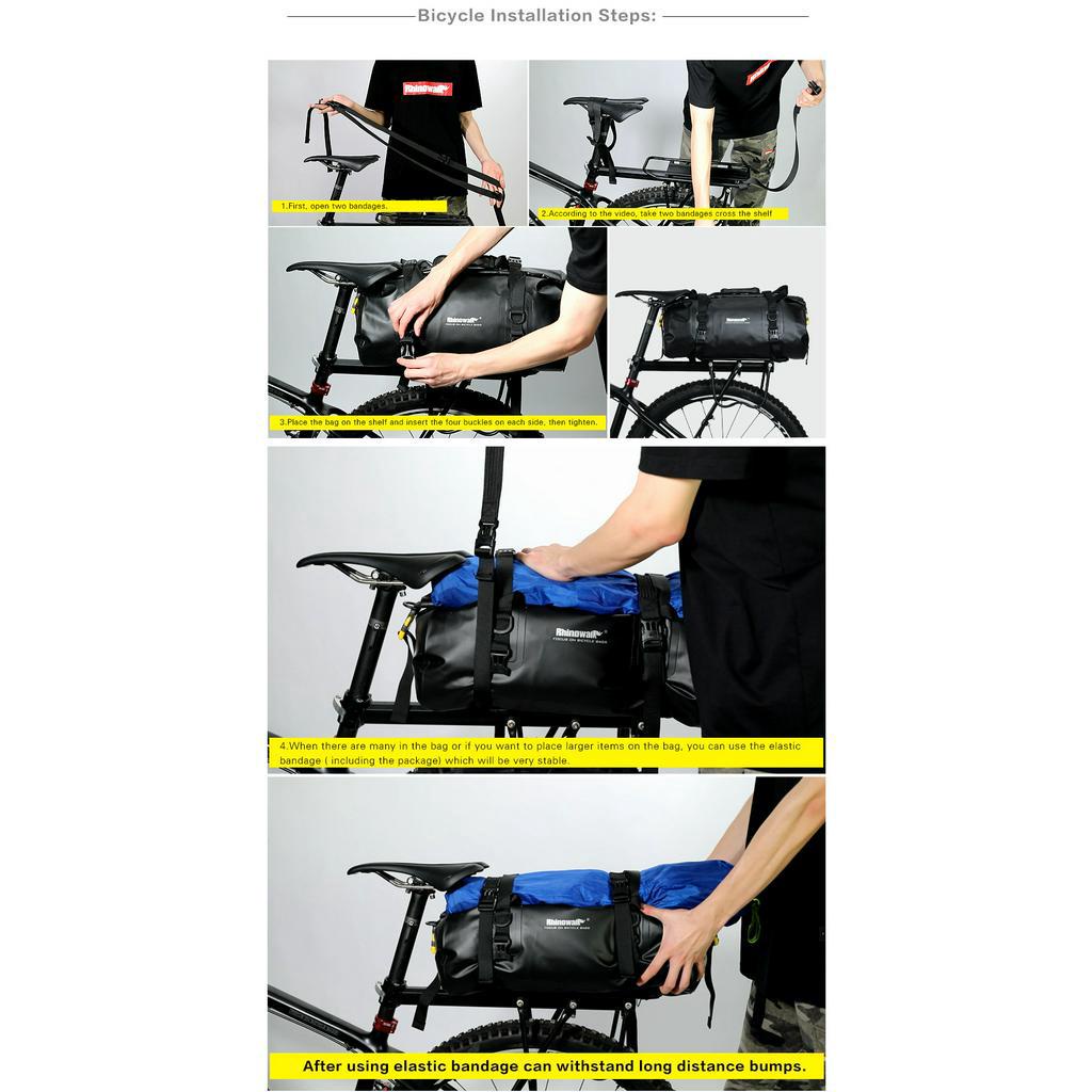 Rhinowalk Túi đựng không thấm nước đa năng sức chứa lớn 20l-30l túi hành lý đi xe đạp