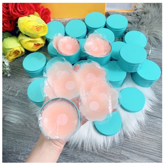 Set 10 Miếng Dán Ngực Silicon Lót Ngực Nhũ Hoa, dán Đầu Ti Siêu Mềm Mại  sử dụng nhiều lần