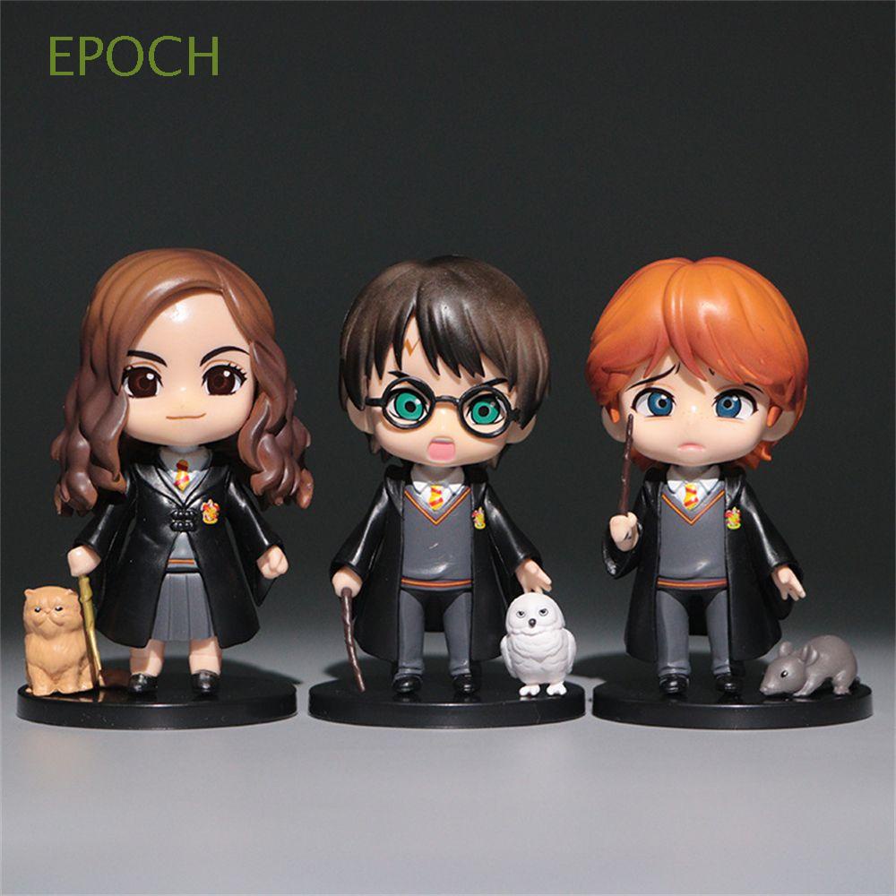 Epoch Set 3 Đồ trang trí Nhân Vật Harried Harry Potter Bằng Pvc Dùng Trang Trí Bàn Làm Việc