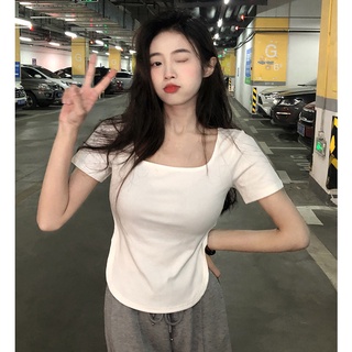 UIOWOO  Áo Sơ Mi Tay Ngắn Ôm Dáng Phong Cách Mới Cho Nữ