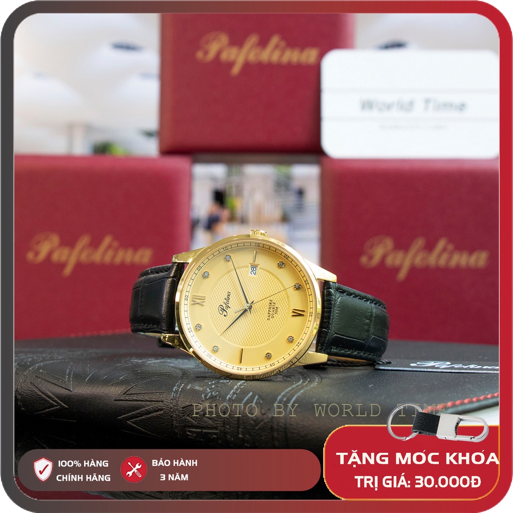 Đồng Hồ Nam dây da pafolina 5034m  [ Chính Hãng Full Box ] Sapphire Chống Xước , Chống Nước