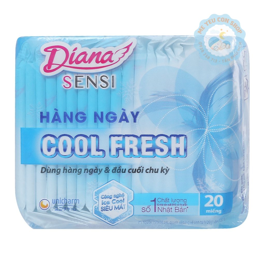 [Tặng 2 miếng] Băng vệ sinh hằng ngày Diana Sensi 20 MIẾNG