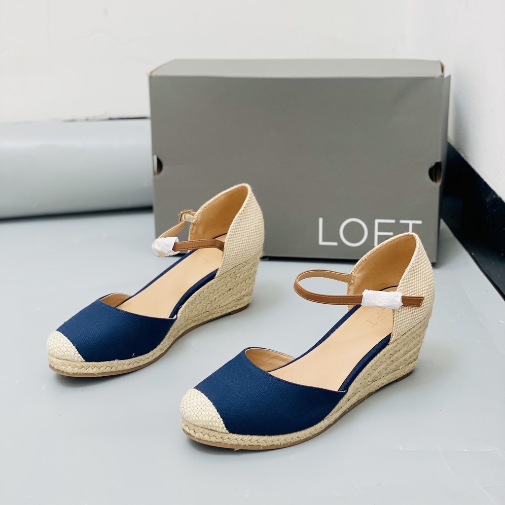 Giày dép đế xuồng LOFT chính hãng xuất mỹ màu navy cho nữ
