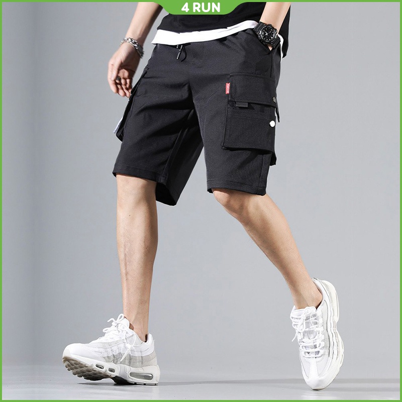 Quần Short nam Kaki 4RUN mã "TT13" quần đùi nam dáng thể thao nam túi hộp có chun vải co dãn mềm mại mùa hè