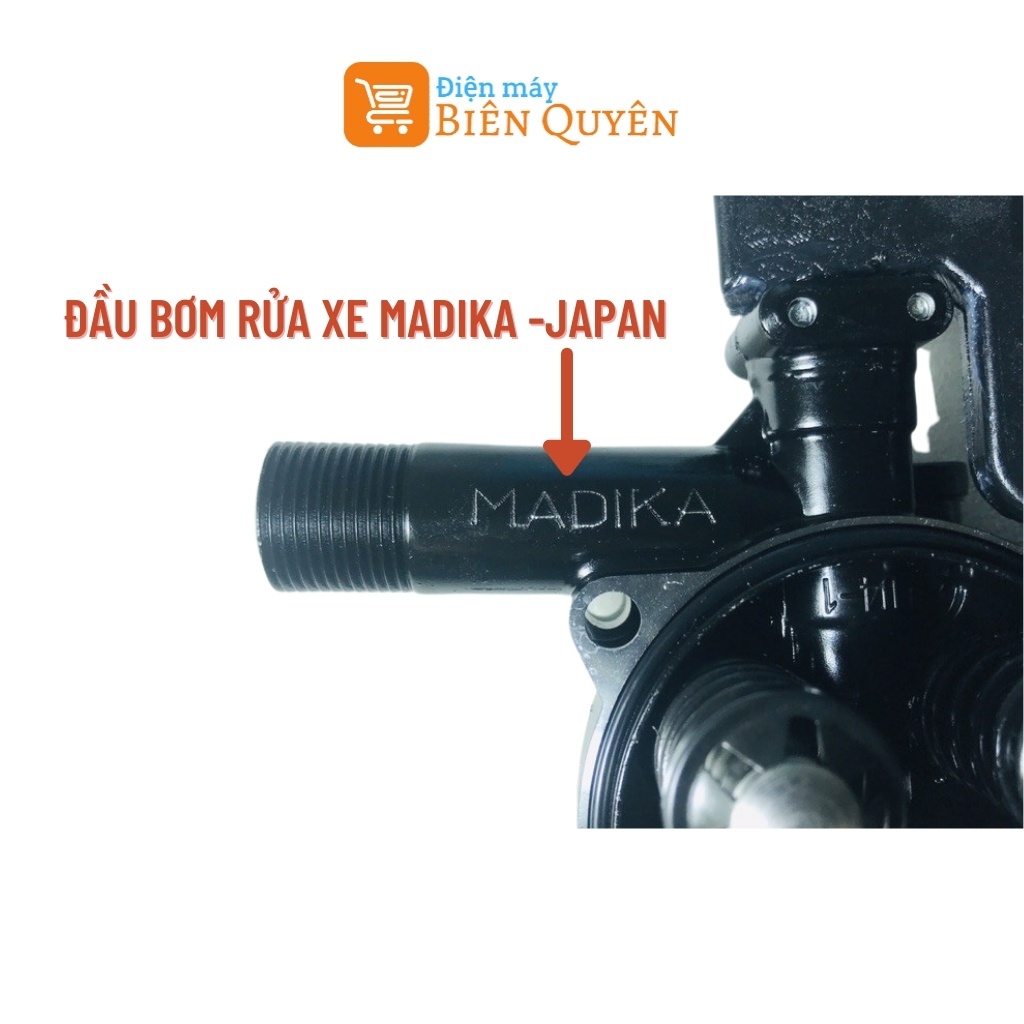 [Mã LIFEXANH03 giảm 10% đơn 500K] Đầu Bơm Máy Rửa Xe Gia Đình Đầu Áp Lực MADIKA JAPAN Có Role Tự Ngắt BH 12 Tháng