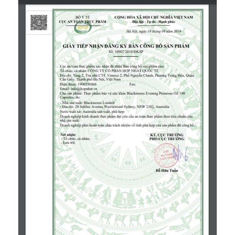 Combo đẹp da tinh dầu hoa anh thảo và mầm đậu nành Blackmores Evening Primrose Oil Úc 190 viên