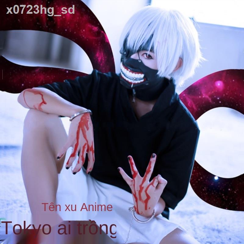 ♗Tokyo Ghoul Ghoul cos phù hợp với Jin Muyan quần áo cosplay trang phục nam ngoại vi đầy đủ bộ giày mặt nạ tóc giả | BigBuy360 - bigbuy360.vn