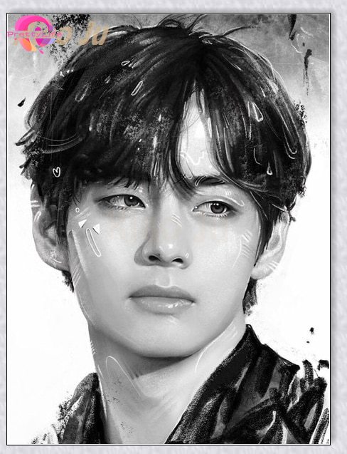 Bộ Tranh Đính Đá 5d Họa Tiết Nhóm Nhạc BTS Độc Đáo diy Dùng Trang Trí