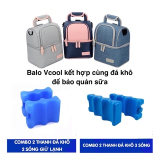 ( Combo gồm balo và đá 2 Sóng/3 sóng ) Balo Giữ Nhiệt, Giữ Lạnh, Bảo Quản Sữa Loại Đựng Nhiều Đồ