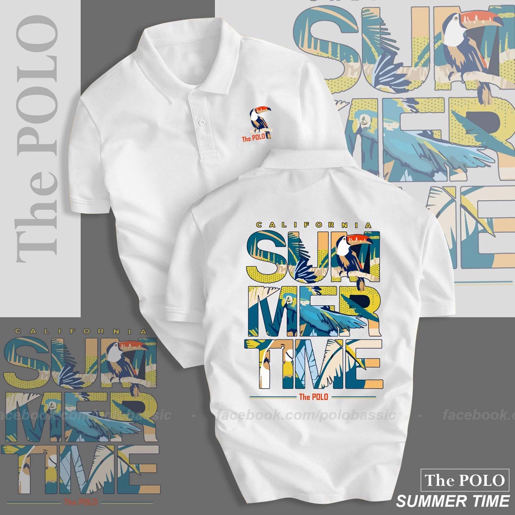 Áo POLO SUMMER  ,áo thun cổ bẻ, polo họa tiết in hình co giãn mát mịn cảm giác dễ chịu phong cách trẻ trung năng động