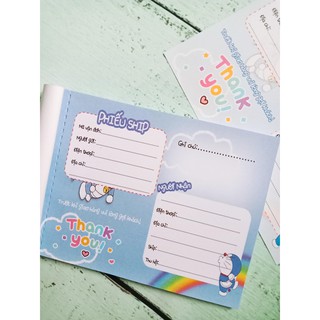 [CÓ SẴN] Phiếu ship hàng hình đoremon đáng yêu