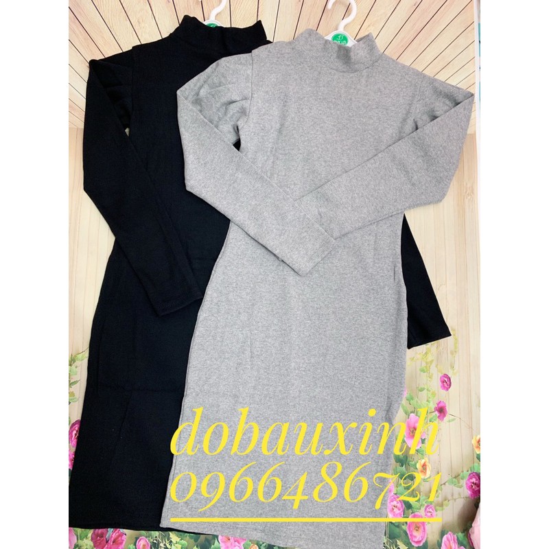 Váy dài tay vai bồng, đầm dài tay