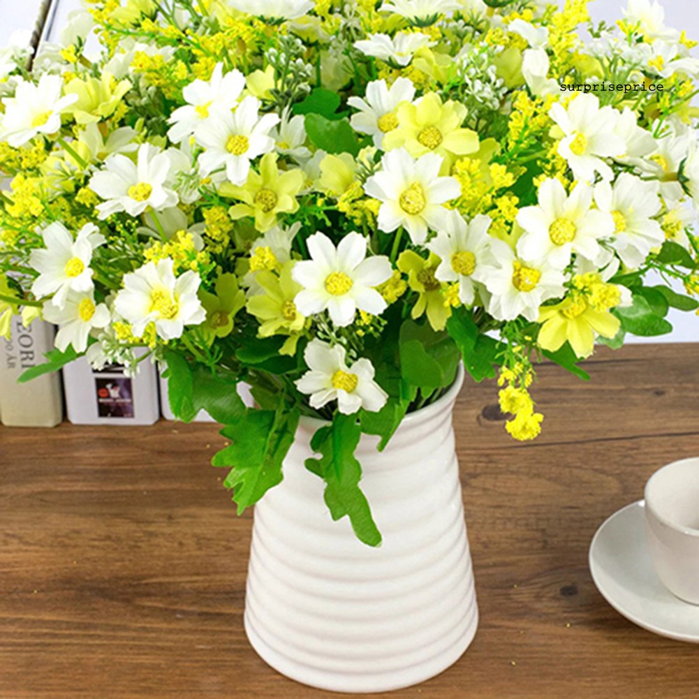 Bó 28 bông hoa cúc giả bằng lụa dùng cho trang trí ghế lười hoa