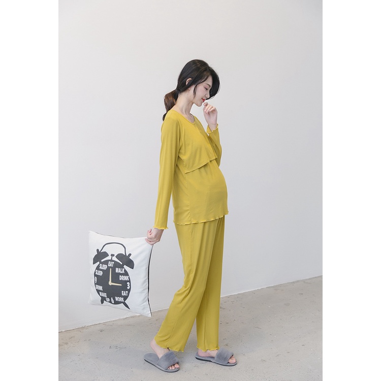 Bộ Đồ Bầu Và Sau Sinh Cho Con Bú Modal Siêu Mềm Mịn có sẵn lót ngực tiện lợi cho mẹ bầu và sau sinh