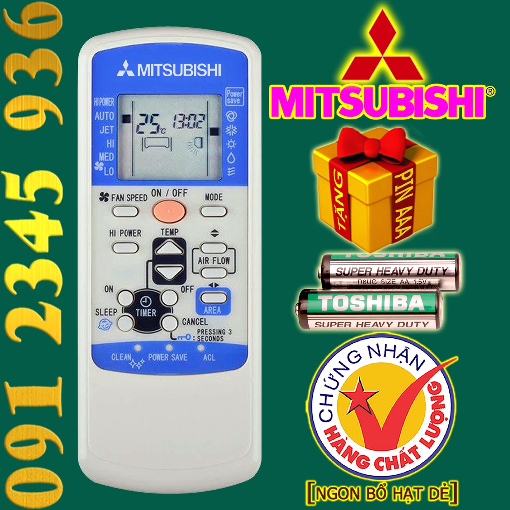 Remote Điều khiển Điều hòa Máy lạnh MITSUBISHI "HÀNG ĐẸP". (Mẫu số 11)