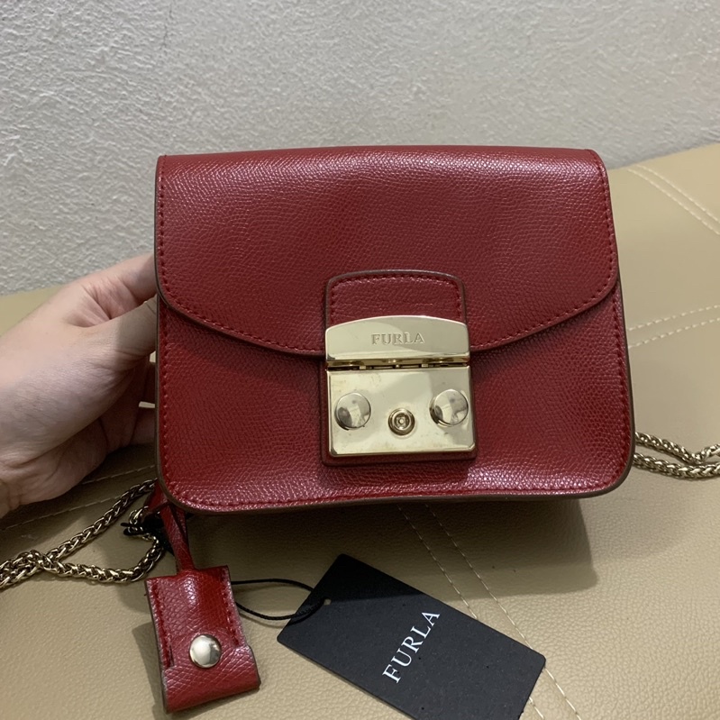 ( HÀNG CHUẨN AUTH 100%) túi furla dòng metropolis màu carbenet