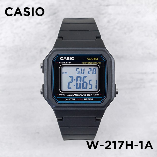 Đồng hồ nam dây nhựa Casio Standard chính hãng Anh Khuê W-217H-1AVDF