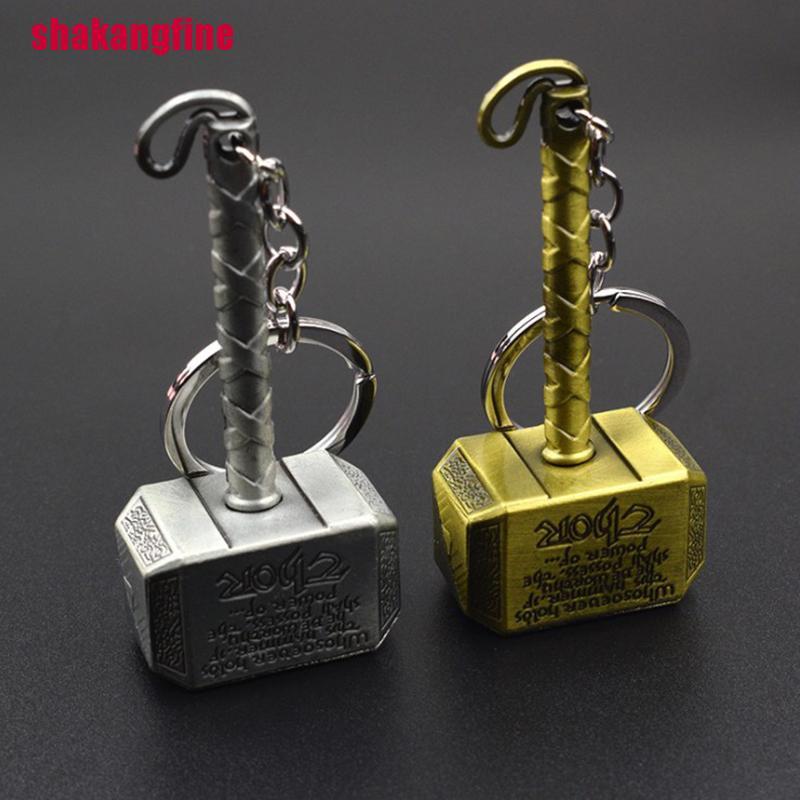 [shafineVN]1pc Thor Hammer Keychain Mjolnir 1:1 Dark World Ragnarok Keyring Key Chain Ring