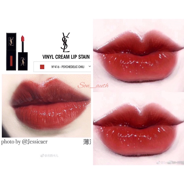 [YSL 416] SON YSL Vinyl - màu 416 Psychedelic Chili Đỏ tương ớt tuyệt đẹp | BigBuy360 - bigbuy360.vn