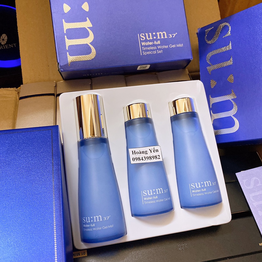 [HÀNG MỚI-DATE 2024] Xịt khoáng Su:m37 Water-full Timeless Water Gel Mist Speical Set 3 chai