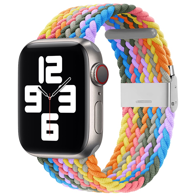 Dây Đeo Nylon Co Giãn Cho iWatch Series 8 7 SE 6 5 49mm 45mm 42mm 41mm 38mm 6 4 40mm 44mm