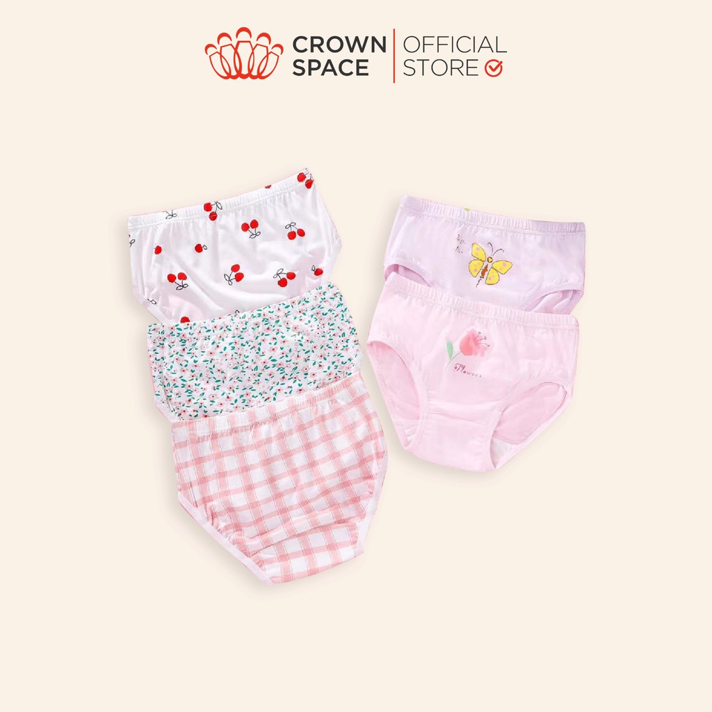 Set Combo 2 Quần Chip Cho Bé gái Chính Hãng CrownSpace CKGS8011325 – Cotton Thoáng Mát, Kháng Khuẩn Cho Bé - 28 đến 37kg