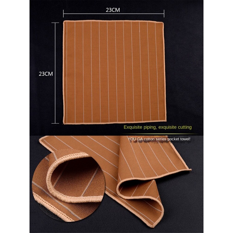 Khăn Quàng Cổ Vuông Kẻ Sọc Bằng Lụa Cotton Thời Trang Cho Nam