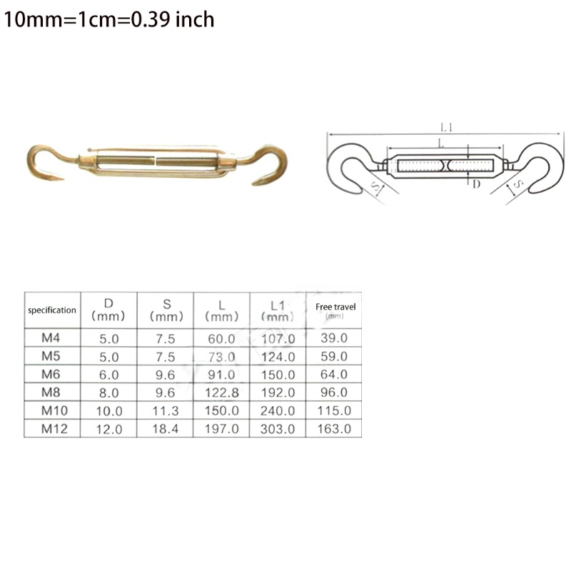 1 Móc Xích Bằng Thép Không Gỉ 304 Màu Bạc Có Thể Điều Chỉnh