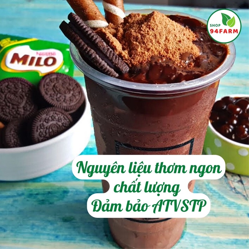 Set Milo dầm Trân châu Đường Đen Pudding Siêu Ngon Nấu 10 ly
