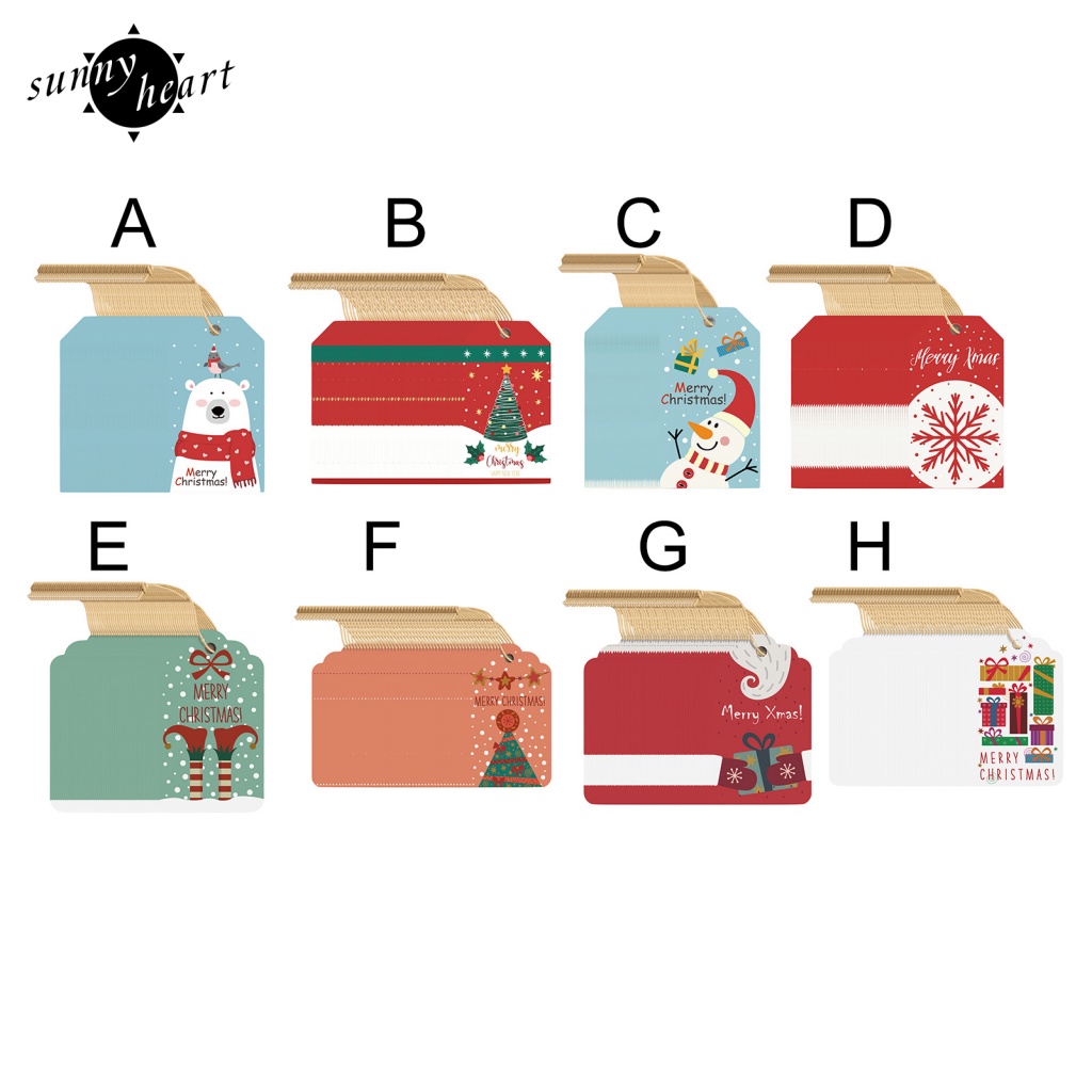 Set 50 Nhãn Treo Bằng Giấy In Họa Tiết Hoa Tuyết Trang Trí Cây Thông Noel