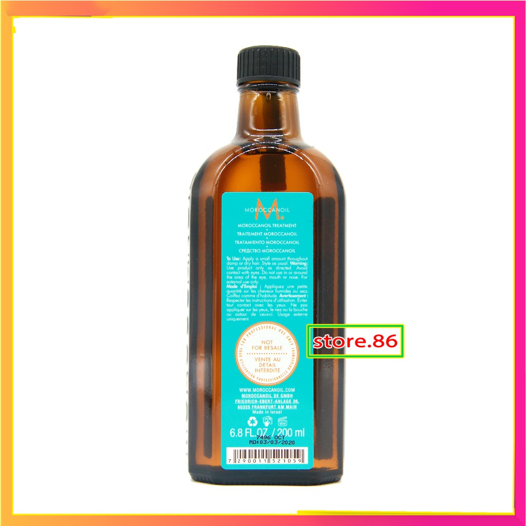 Dầu dưỡng tóc Moroccanoil Tinh dầu dưỡng phục hồi tóc hư tổn khô xơ Moroccanoil Treatment Oil  25ml - 200ml chính hãng