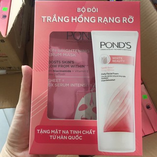 Sữa rửa mặt pond hồng 50g kèm mặt nạ cao cấp