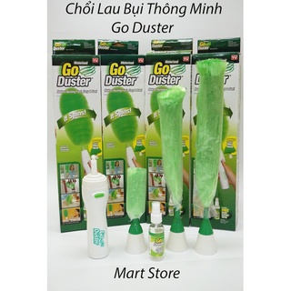 Chổi lau bụi thông minh tự động xoay tròn bằng pin go duster chổi lau dọn nhà cửa thông minh thế hệ mới