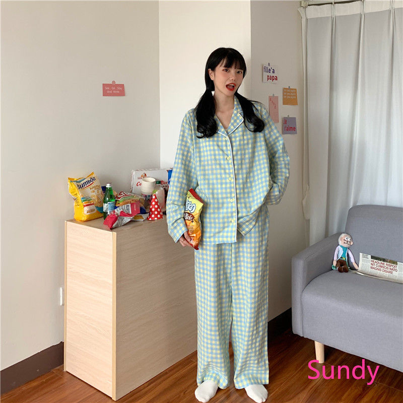 Set đồ mặc nhà phong cách Hàn Quốc trẻ trung xinh xắn cho nữ