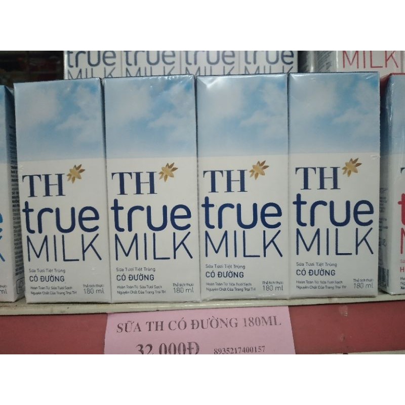 Sữa TH True milk có đường 180ml