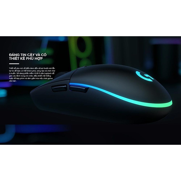 Chuột game Logitech G102 Gen 2 Lightsync - Hàng Chính Hãng, 8.000DPI RGB, Bảo hành 1 đổi 1 trong 2 năm