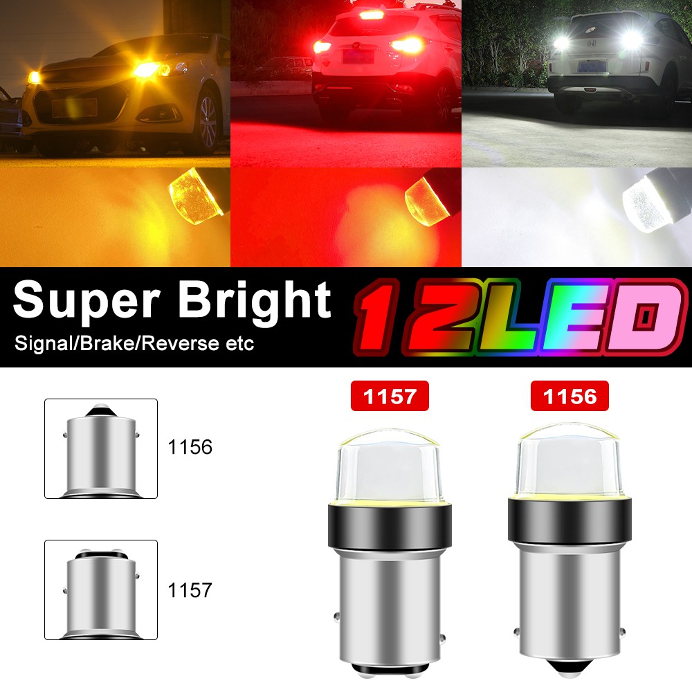 1 Bóng Đèn LED Phanh Xe Hơi COB 12SMD 1156 BA15S P21W 1157 BAY15D