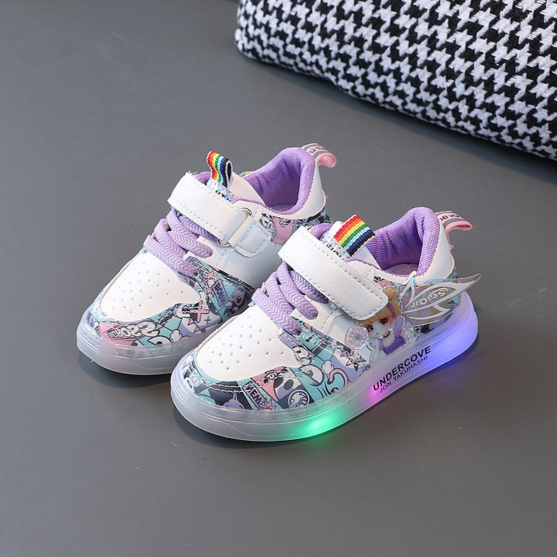 Giày thể thao cho bé có đèn led hàng Quảng Châu full box bé gái LED881