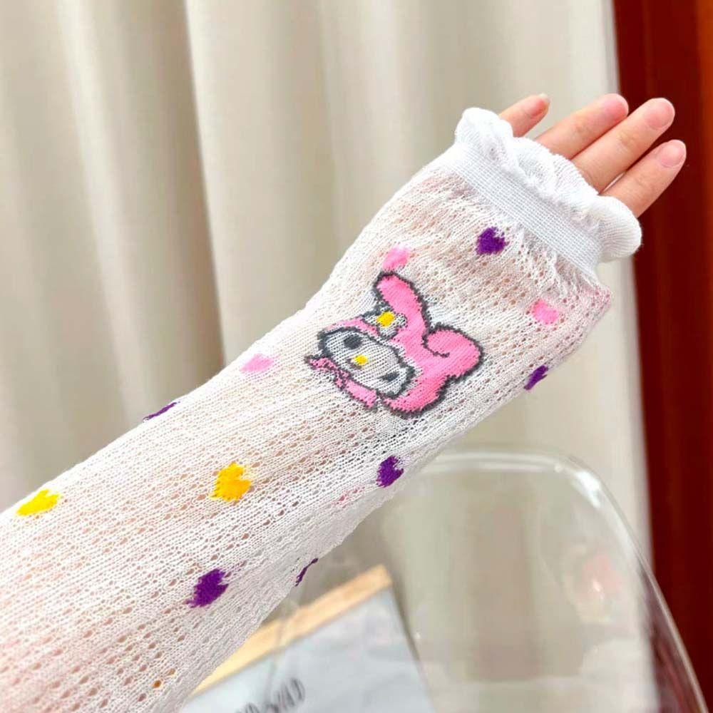 Đôi Găng Tay Giữ Ấm Chống Tia UV Hình Mèo Hoạt Hình Dễ Thương