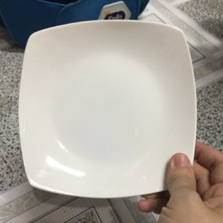 [Hàng thanh lý]Đĩa sứ trắng vuông 13,5cm