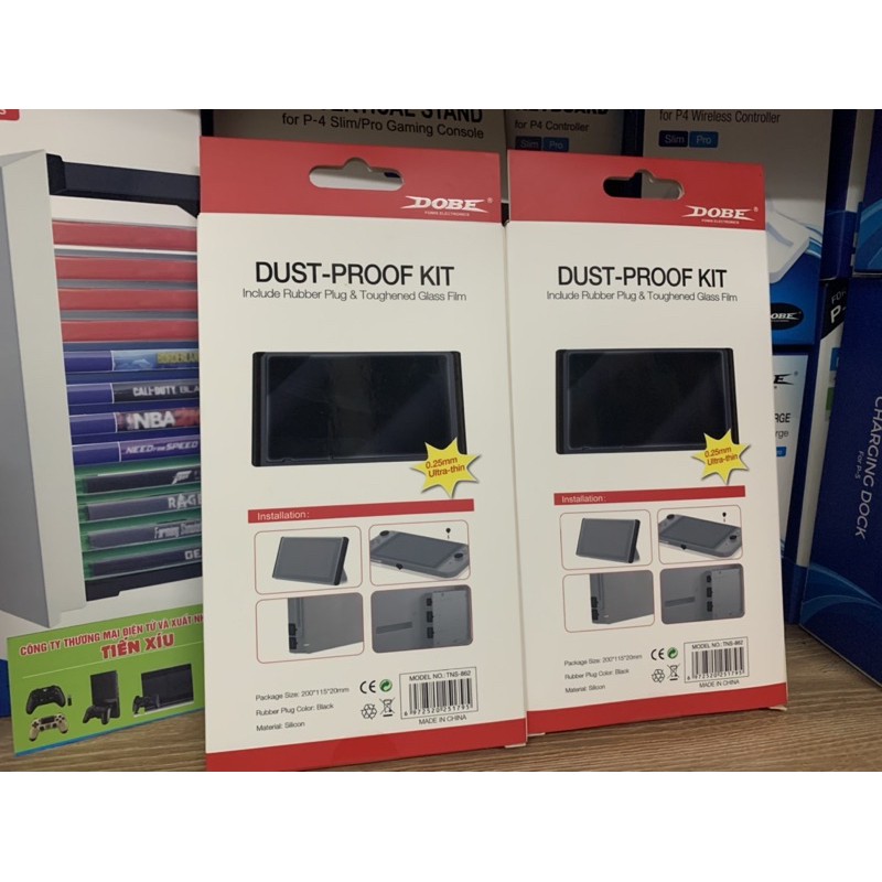 Kit chống bụi Nintendo Switch v1 v2 tặng kèm tấm dán màn hình Kit lọc bụi ngăn bụi nintendo switch chống bụi các đời