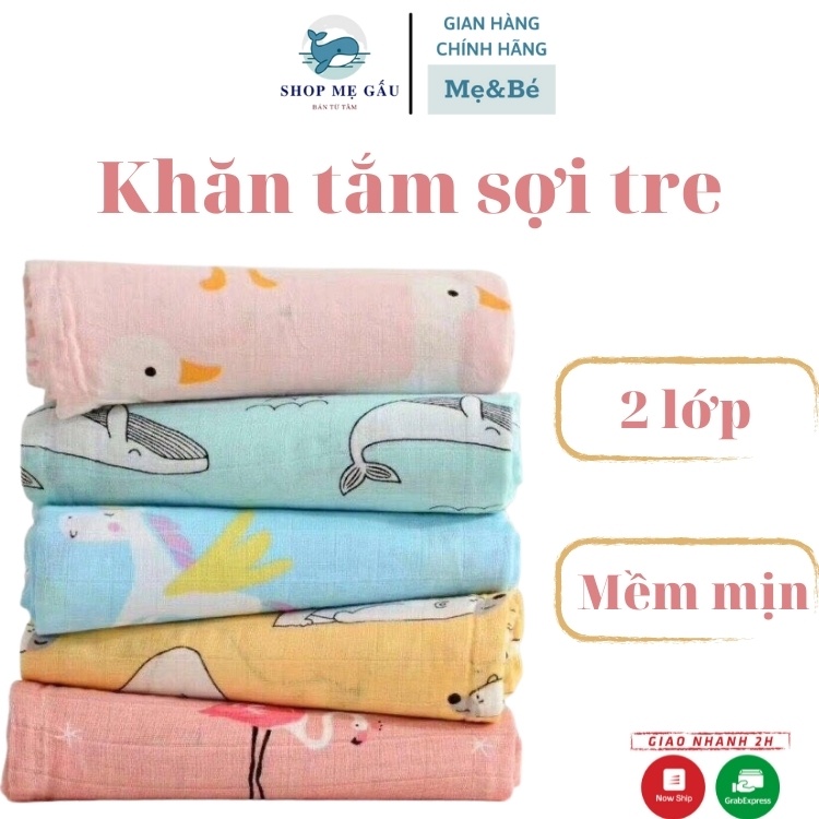 KHĂN XÔ SỢI TRE ADEN &amp; ANAIS CHO BÉ 120*105CM HÀNG ĐẸP