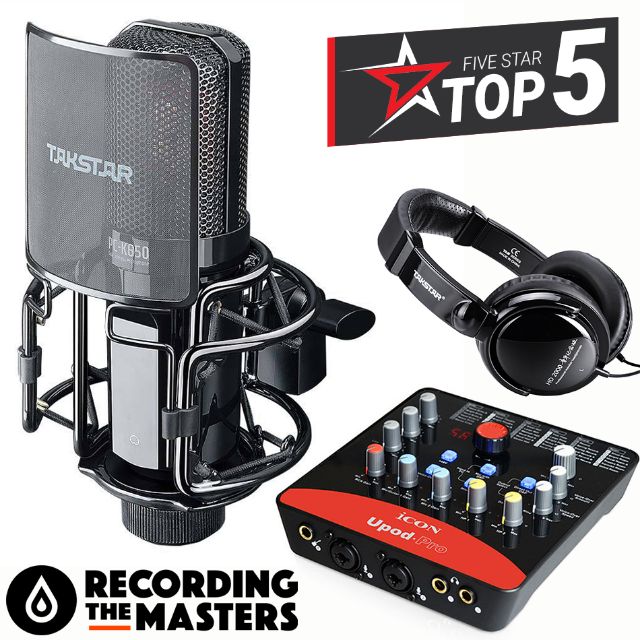 [Mã ELHACE giảm 4% đơn 300K] Combo livestream thu âm mic Takstar PC K850 + Sound Card Icon Upod Pro