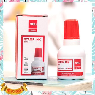 Mực dấu 40ml Deli, Đỏ - E9874