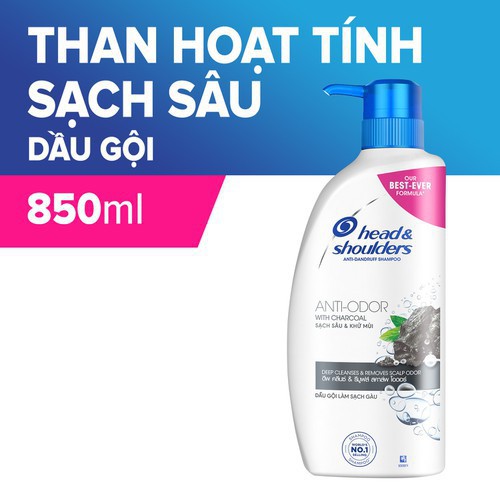 Dầu Gội Head &amp; Shoulder Than Hoạt Tính Sạch Sâu 850ml