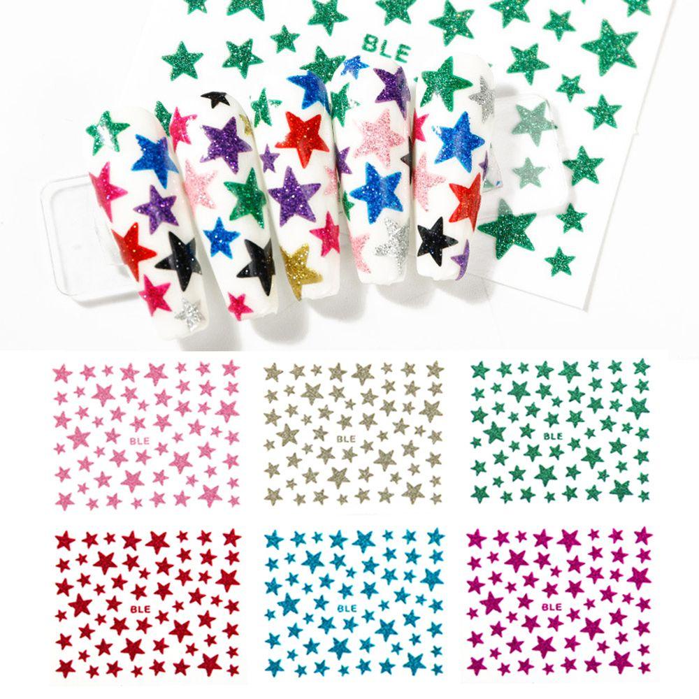 1 Miếng Dán Trang Trí Móng Tay 3D Lấp Lánh Dành Cho Bé Gái