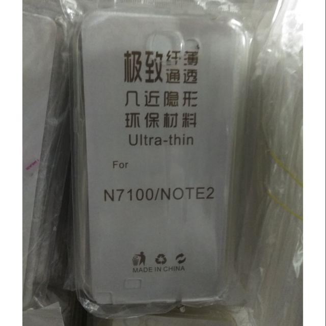 ốp dẻo galaxy note 2 trong suốt , bộ 3 ốp