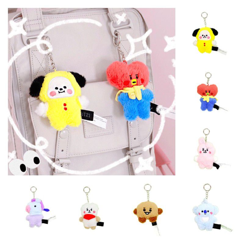 Móc Khóa Hình Thú Nhồi Bông bt21 Dễ Thương Điện Thoại