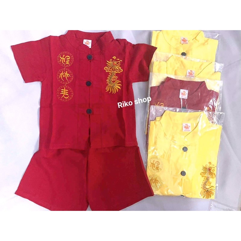 Bộ quần áo cổ tàu đi chùa trẻ em BÉ GÁI- BÉ TRAI